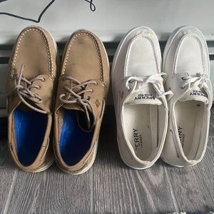 Two pairs of Sperry shoes